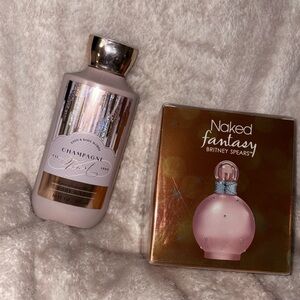 Bath & Body Works Champagne Toast Body Wash and Naked fantasy Britney Spears